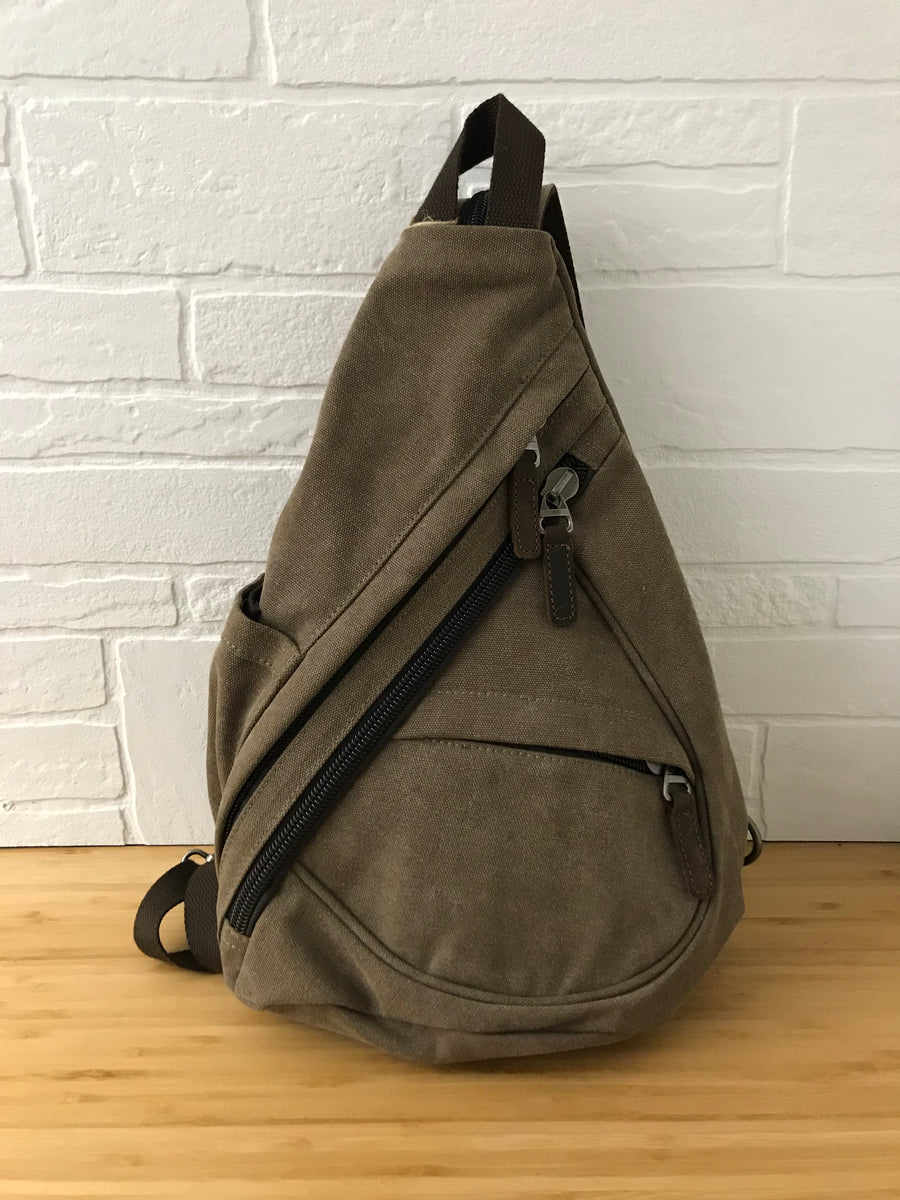 Brown shop sling bag